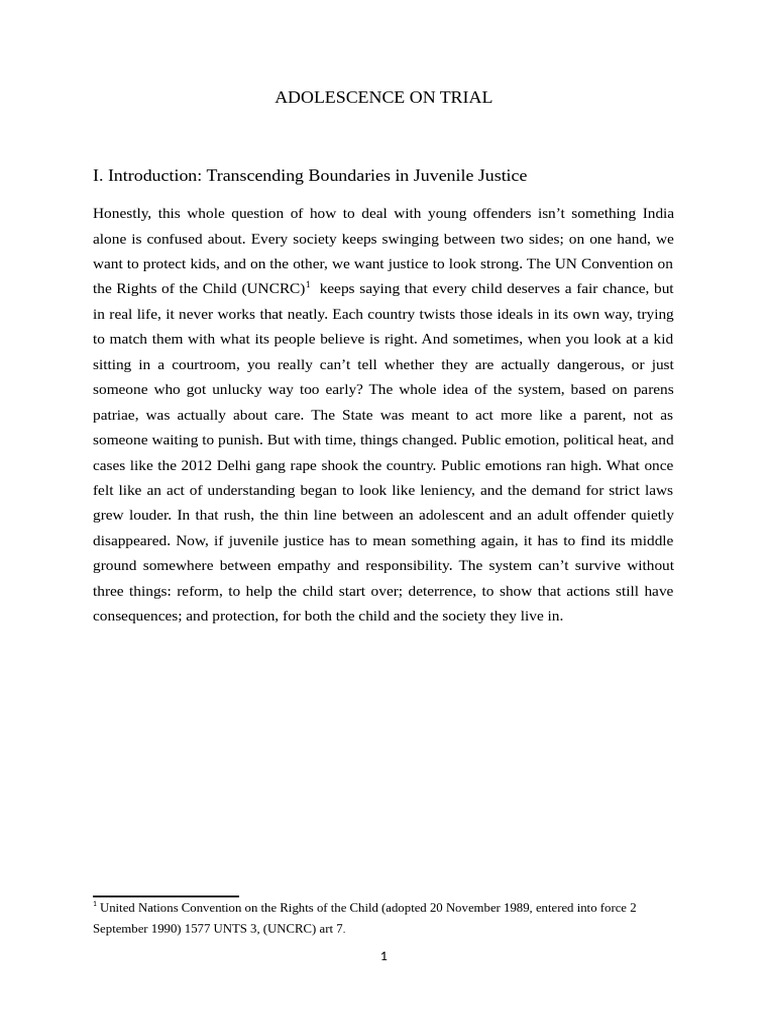 Adolescence On Trial Essay Comp | PDF | Justice | Crime & Violence