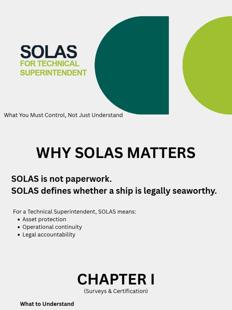 SOLAS point | PDF | Ships | Water Transport