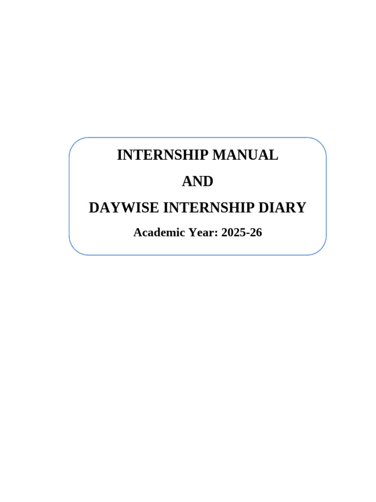 Internship Diary Format | PDF