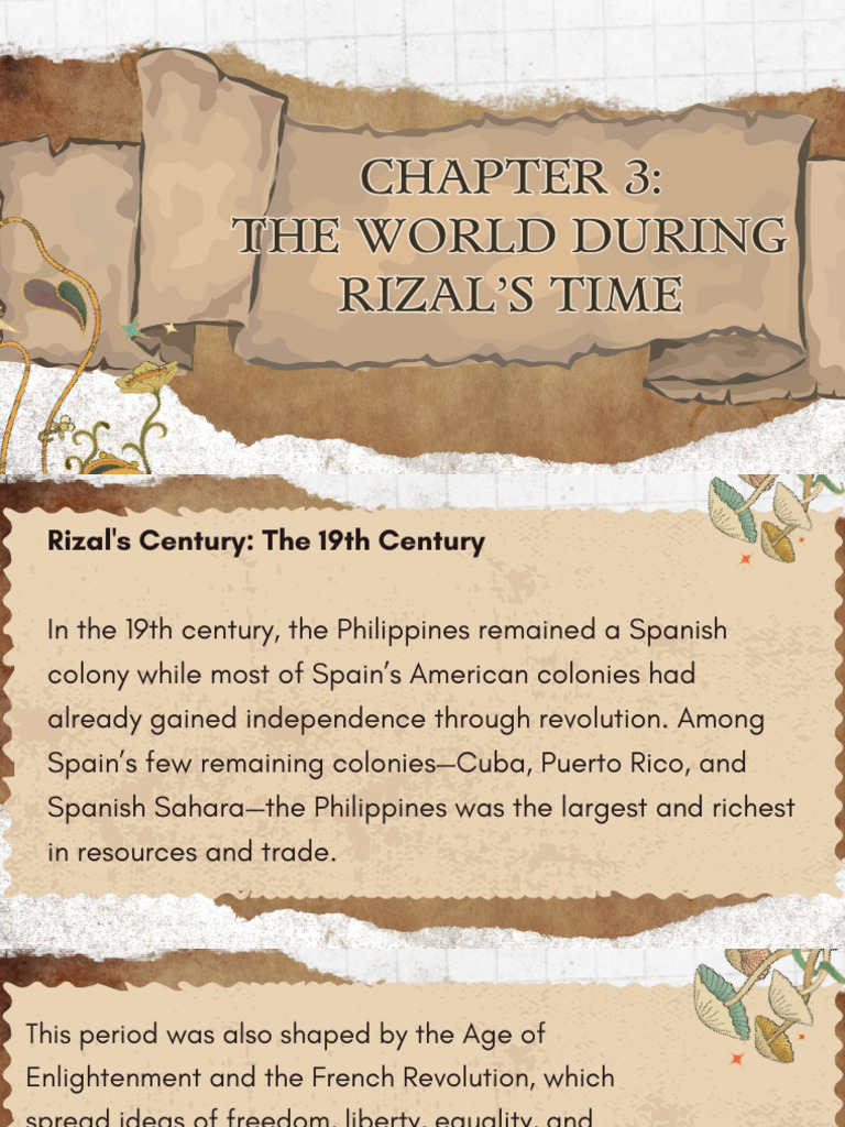 Chapter The World During Rizal's Time | PDF