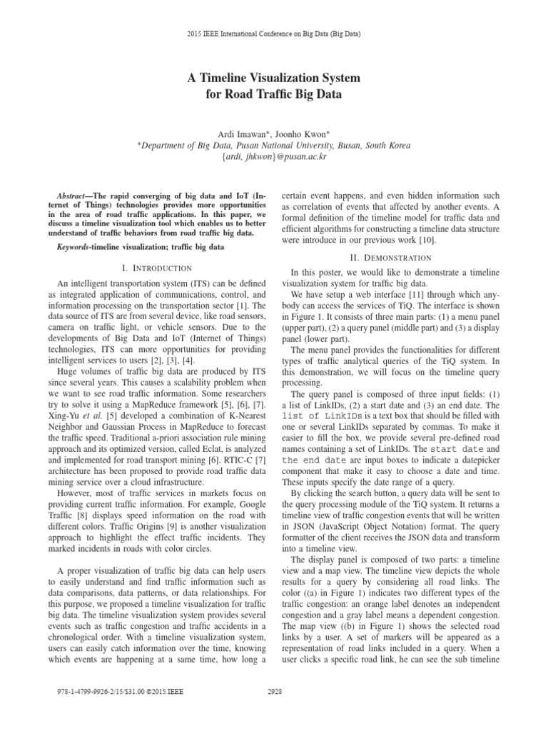 07364125 a Timeline Visualization System for Traffic Big Data | PDF ...