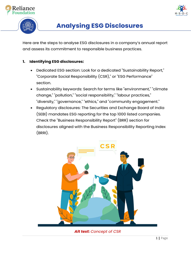 Analysing ESG Disclosures | PDF | Corporate Social Responsibility ...