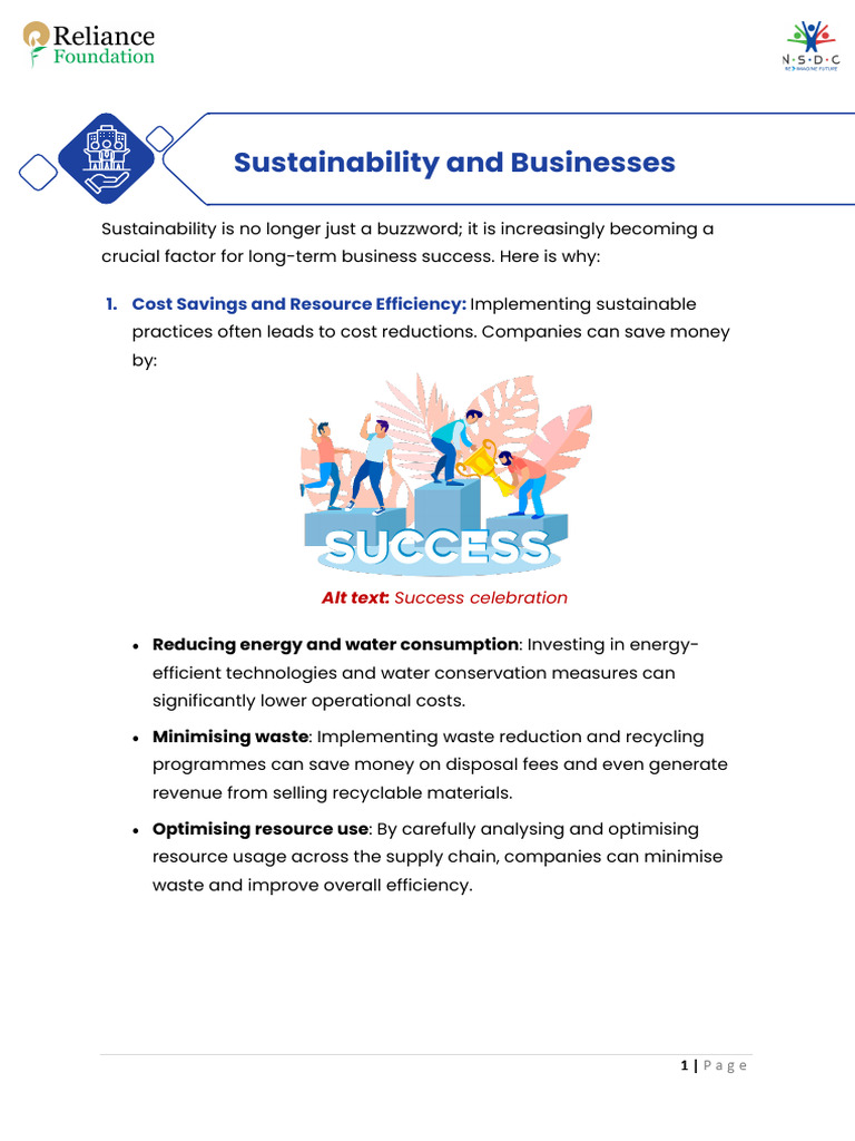 Sustainability and Businesses | PDF | Sustainability | Climate Resilience