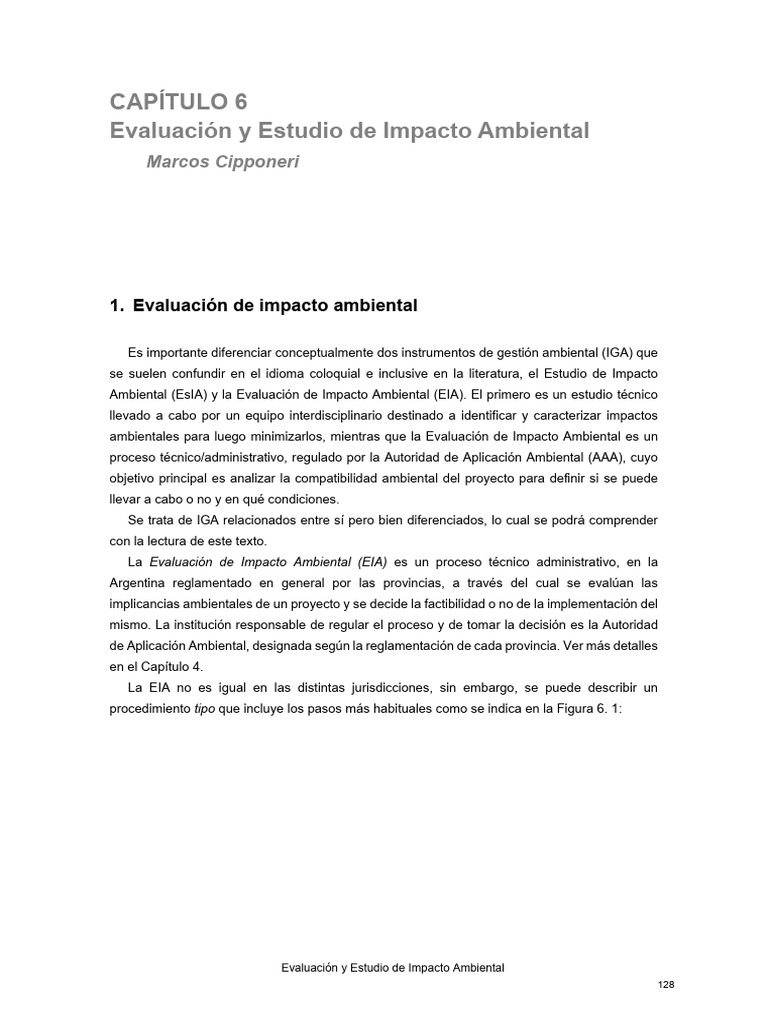 Capitulo 6 | PDF | Evaluación de impacto ambiental | Entorno natural