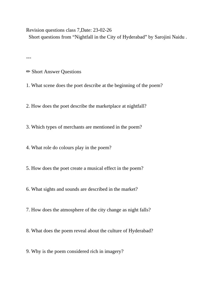 Revision Questions Class 7, Date - 23-02-26 | PDF | Chess Theory | Chess