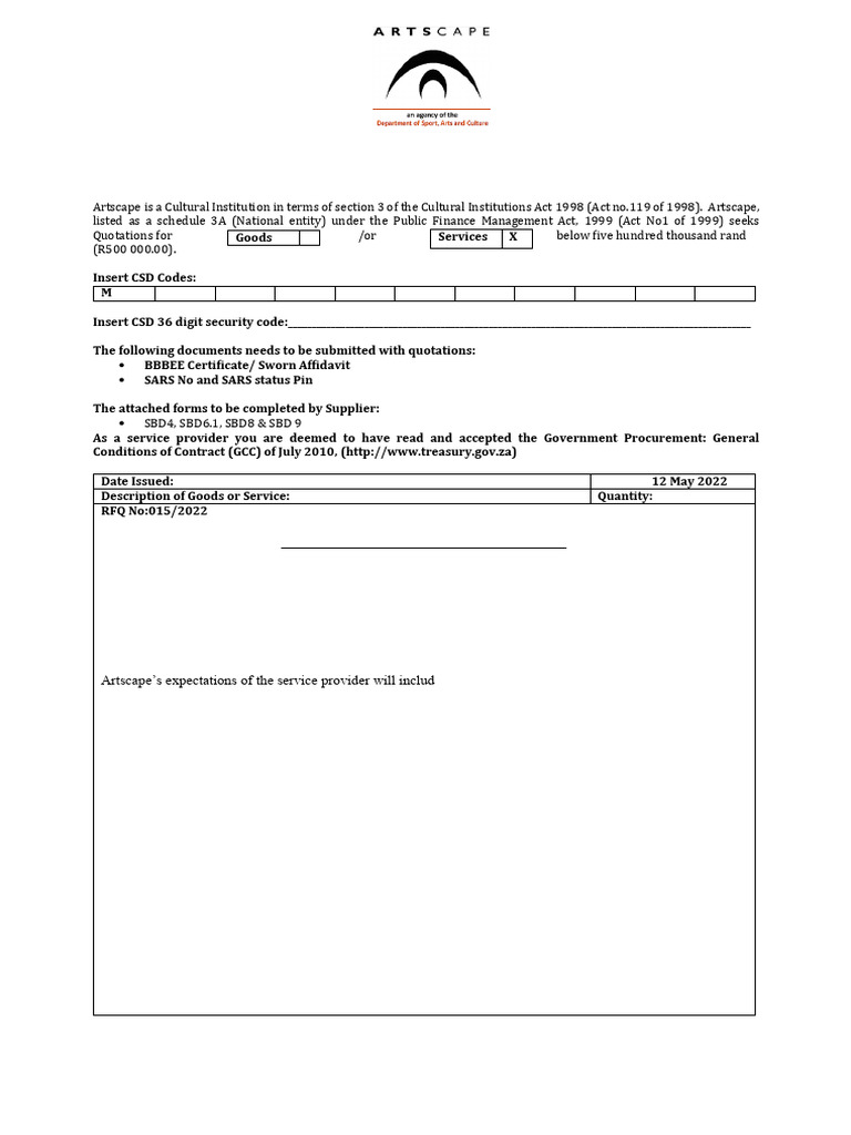 Rfq _ Arpl Training (2) | PDF