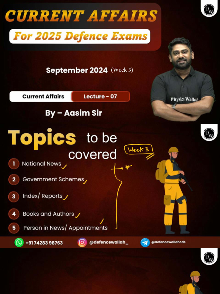 Current Affairs 07 - Class Notes | PDF