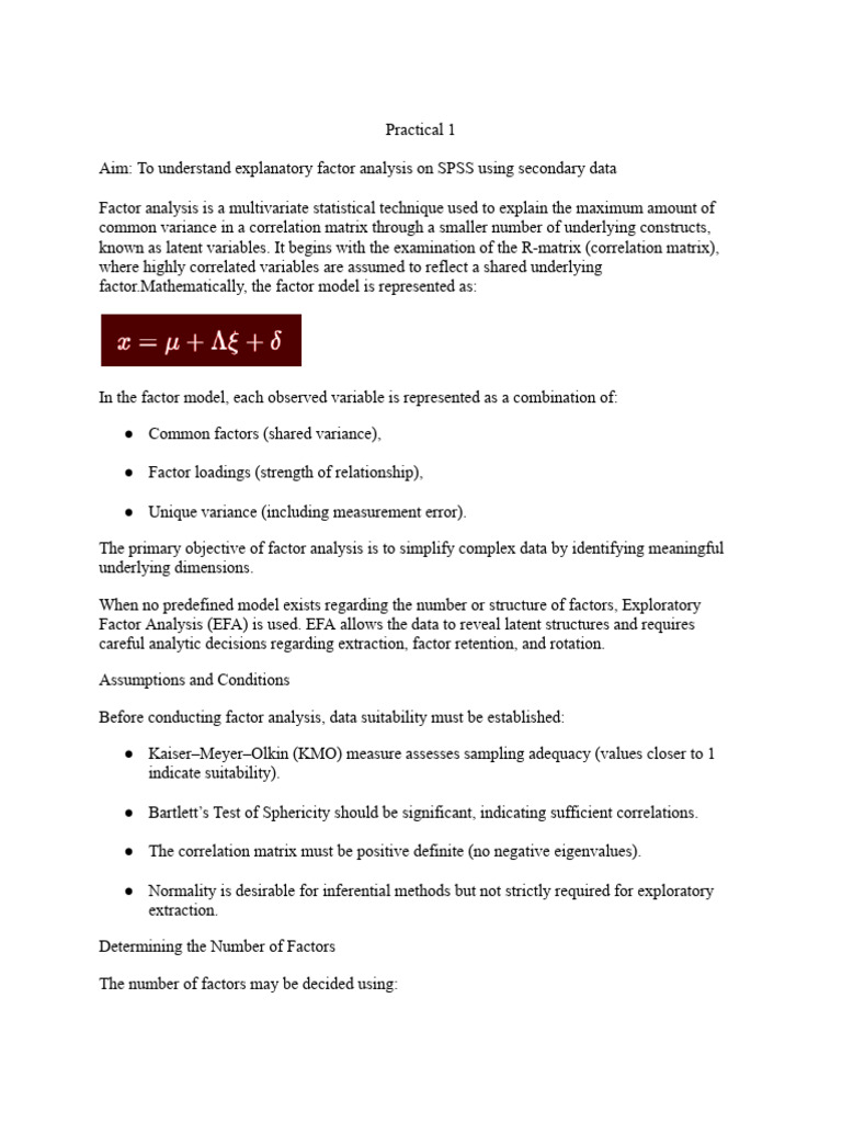 Practical 1 | PDF | Factor Analysis | Principal Component Analysis