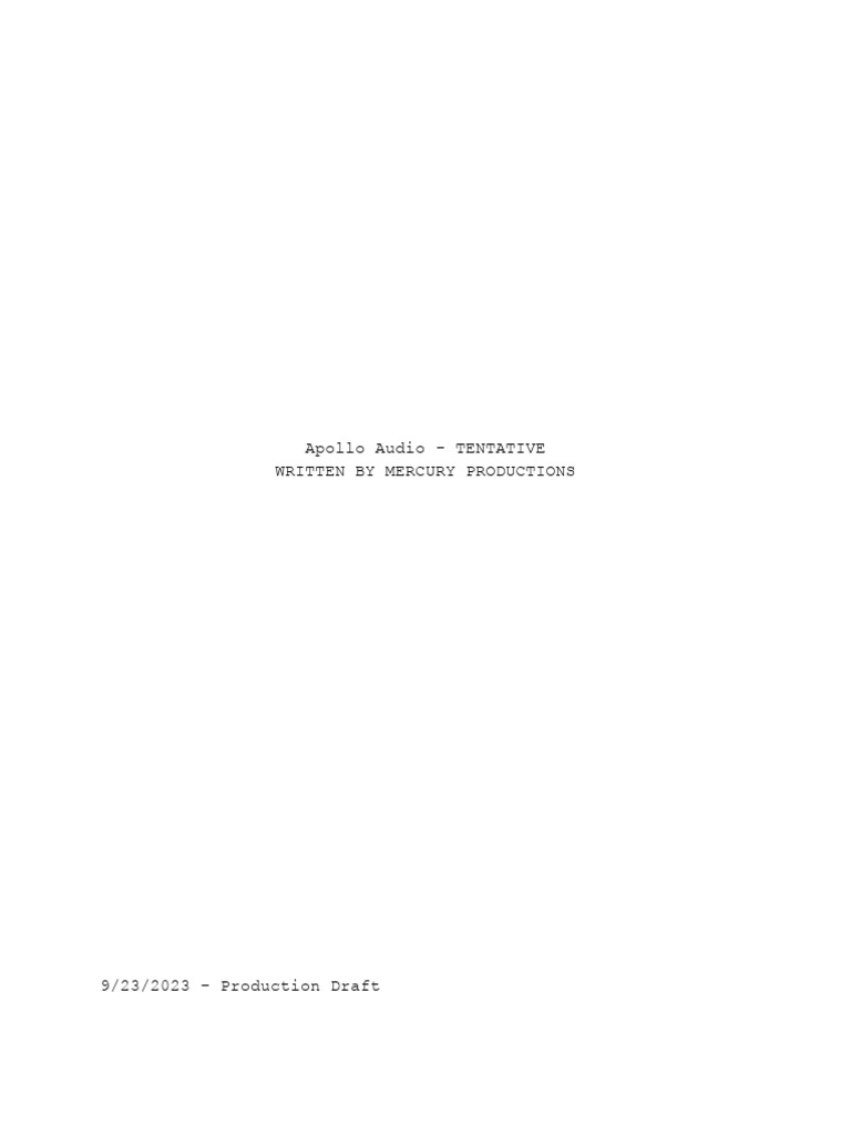 Draft Script | PDF