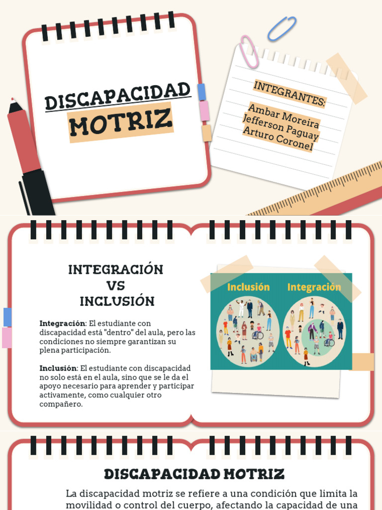 Discapacidad Motriz - Grupo 3-1 | PDF | Invalidez | Salón de clases