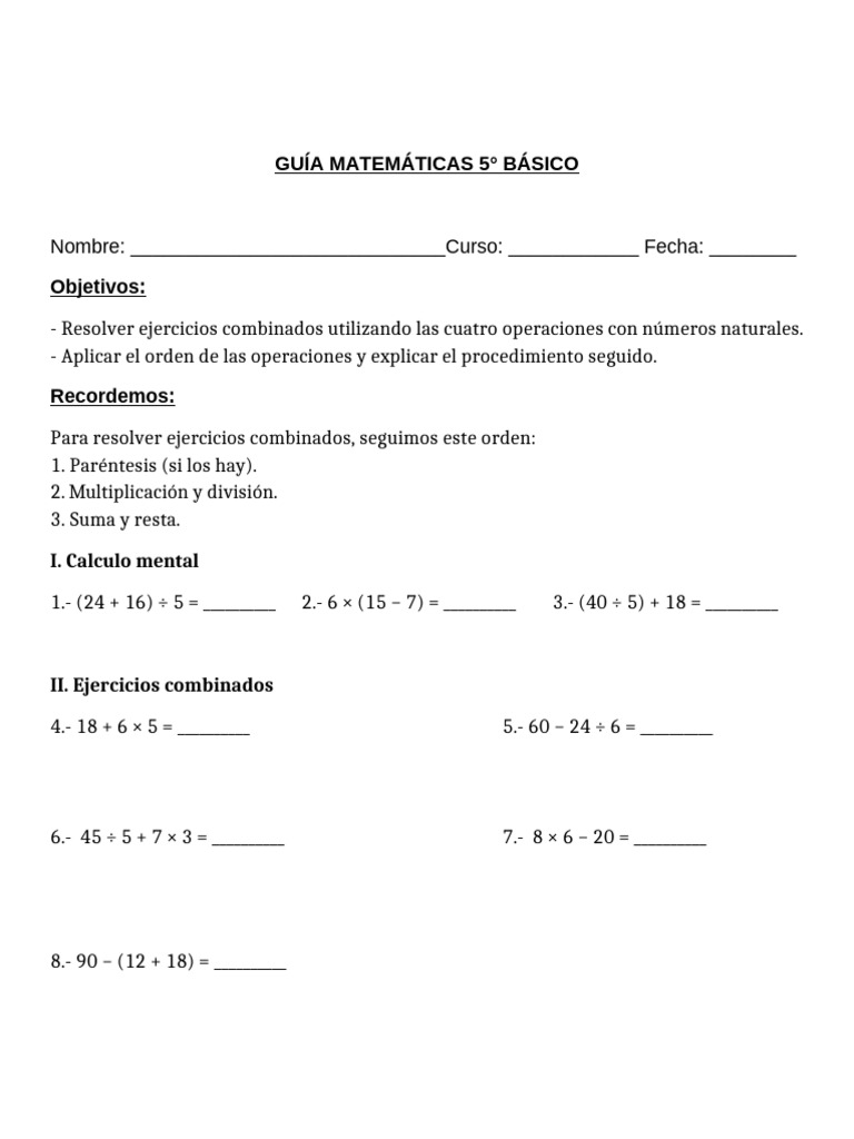 5to básico SOS3 | PDF