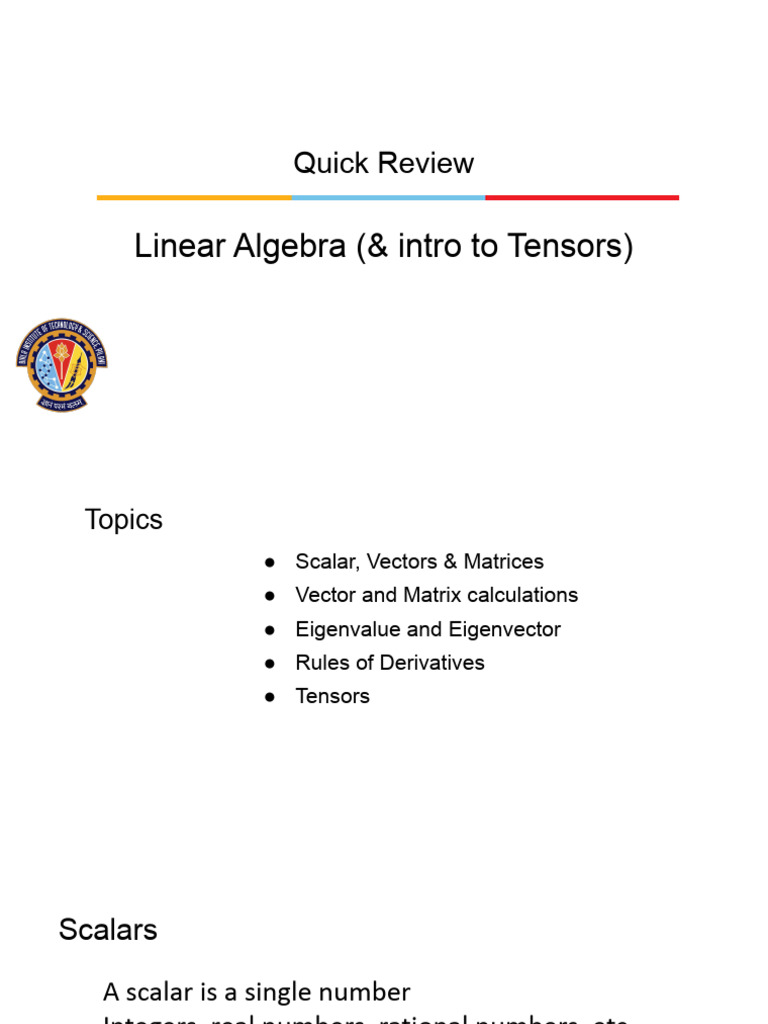 Fods Slides | PDF | Tensor | Matrix (Mathematics)