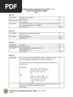 RMA Grades 7-10 Answer Key Guide | PDF | Triangle | Area