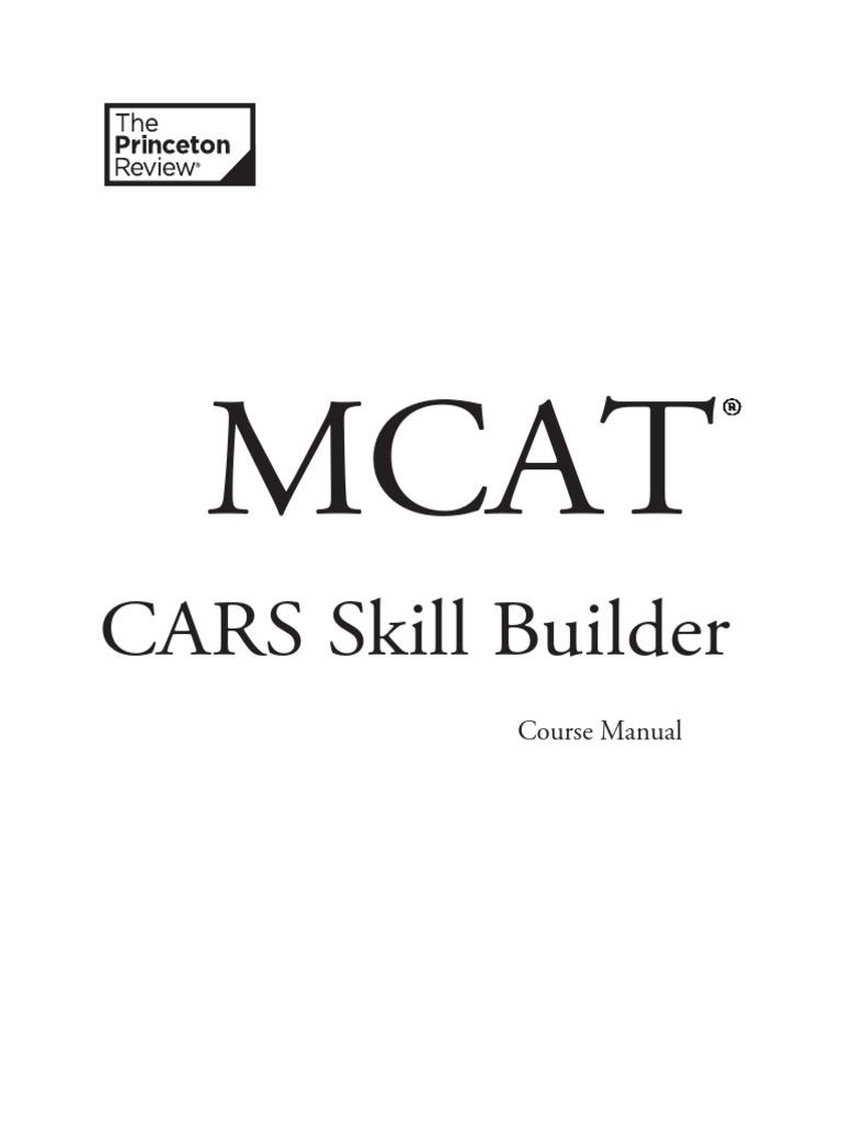 MCAT_CARS_Skill_Builder_Course_Manual | PDF | Child Support | Fox Hunting