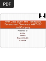 HRM Case Study: The Training and Development Dilemma at WHITNEY and Company