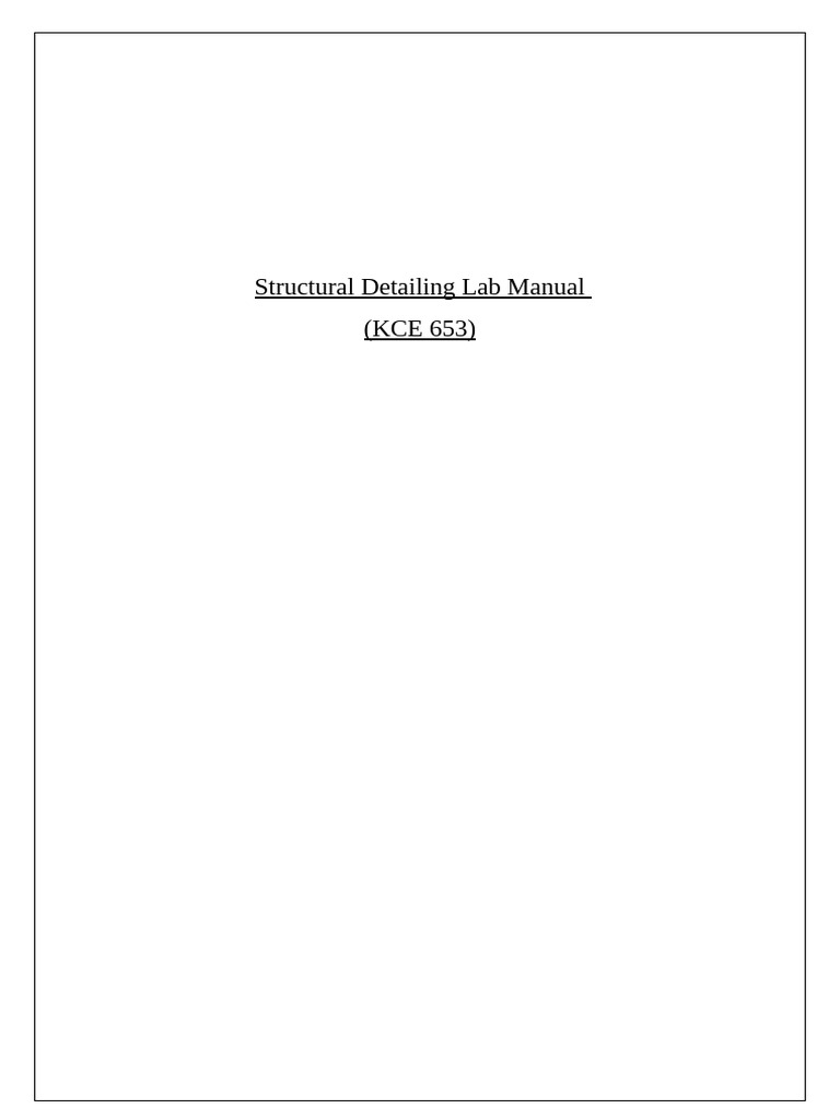 Structural Analysis Lab Manual | PDF | Beam (Structure) | Bending