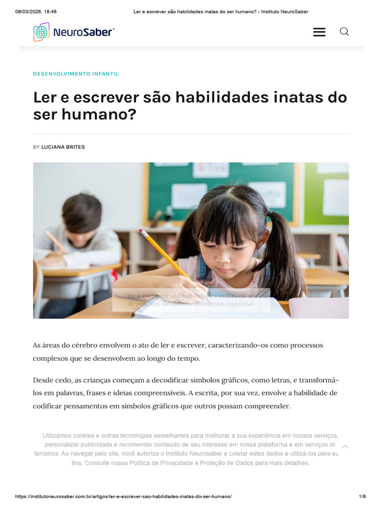 D3 Ler e escrever são habilidades inatas do ser humano_ - Instituto ...