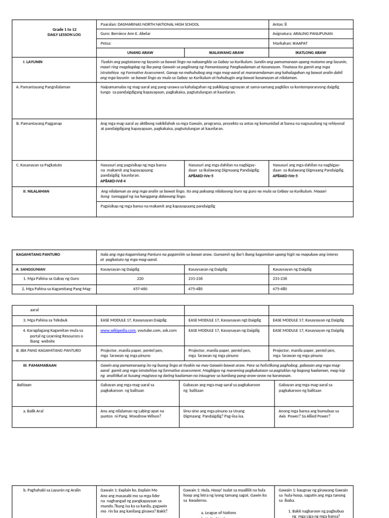 Final AP8 4th week 3 | PDF