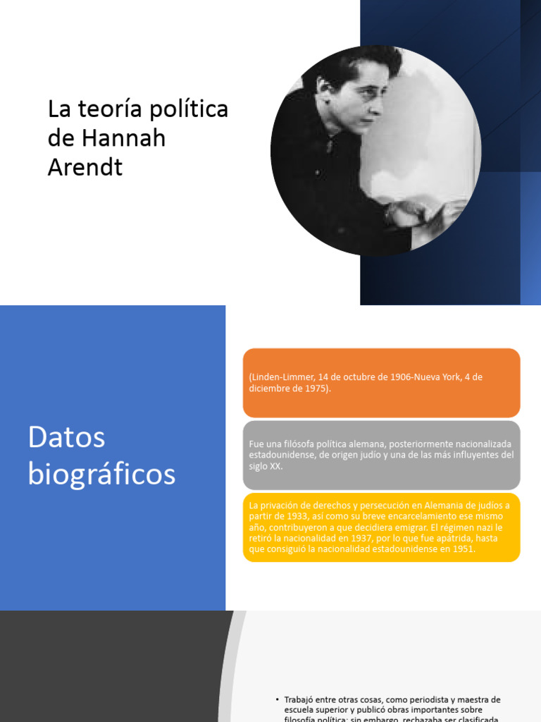 La Teoría Política de Hannah Arendt | PDF | Hannah Arendt