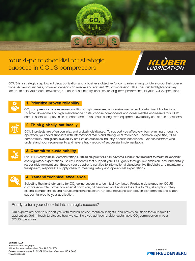 Checklist Carbon Capture and Storage Ccus | PDF | Carbon Capture And ...