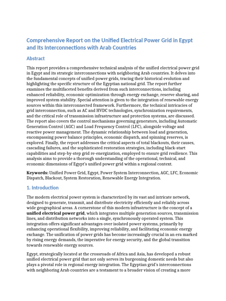 Unified Power Grid Report Expanded | PDF | Electrical Grid | Electric ...