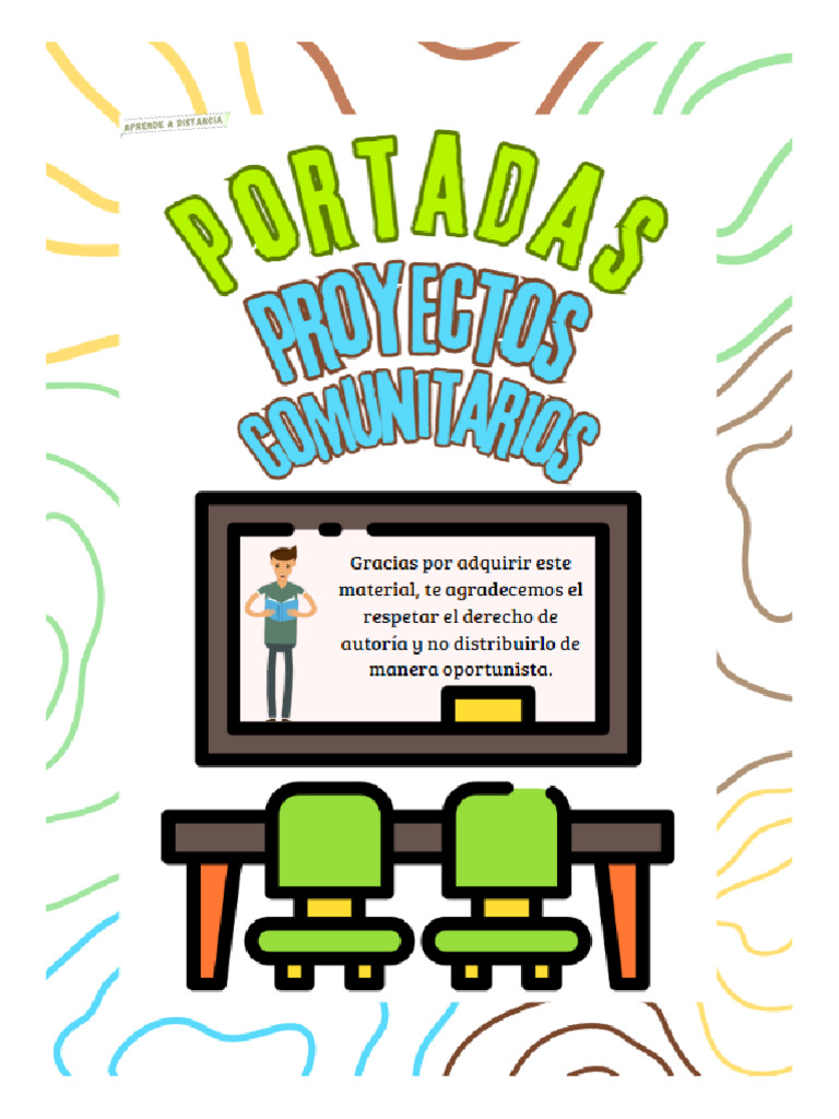 proyectos comunitarios portadas a color | PDF