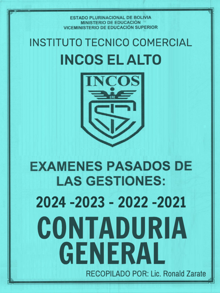 Compendio Contaduria Incos El Alto Whatsapp V | PDF