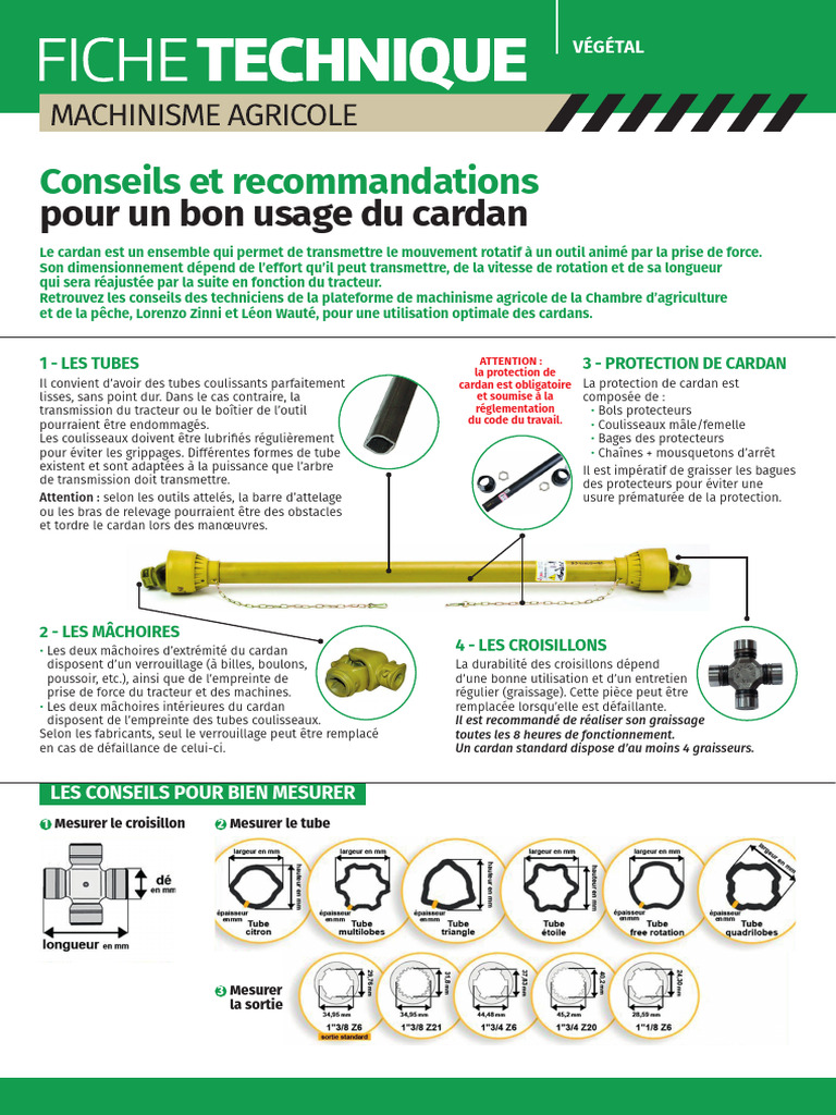 2025 Fiche Technique Machinisme Agricole Le Cardan | PDF | Machine ...