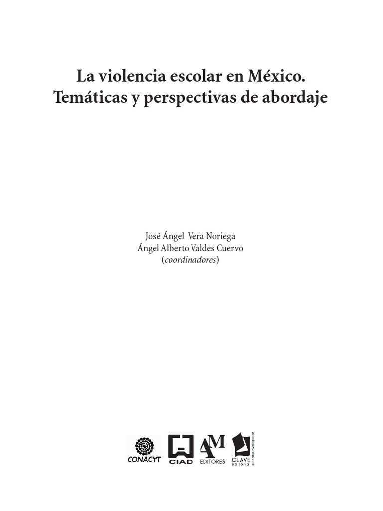 03 La Violencia Escolar en Mexico Temas y P | PDF | Acoso cibernético ...