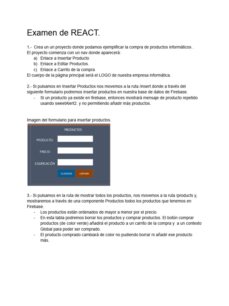 OTRO Examen de React | PDF