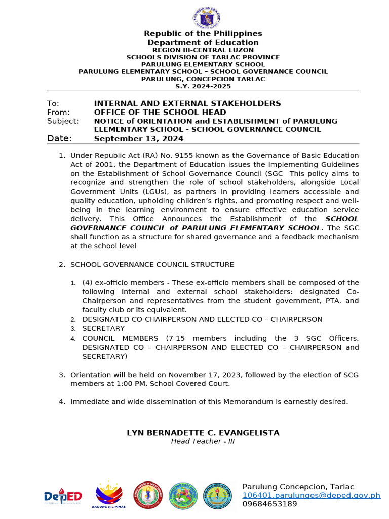 Sgc a. Nom Orientation-election | PDF | Cognition