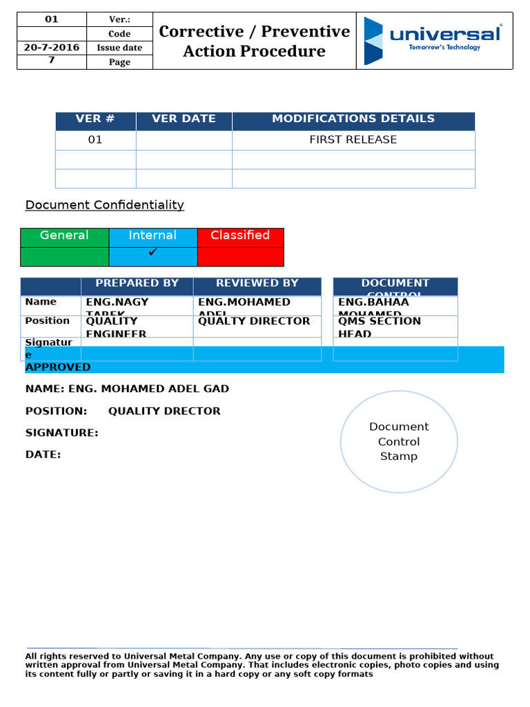 Corrective Action Procedure | PDF