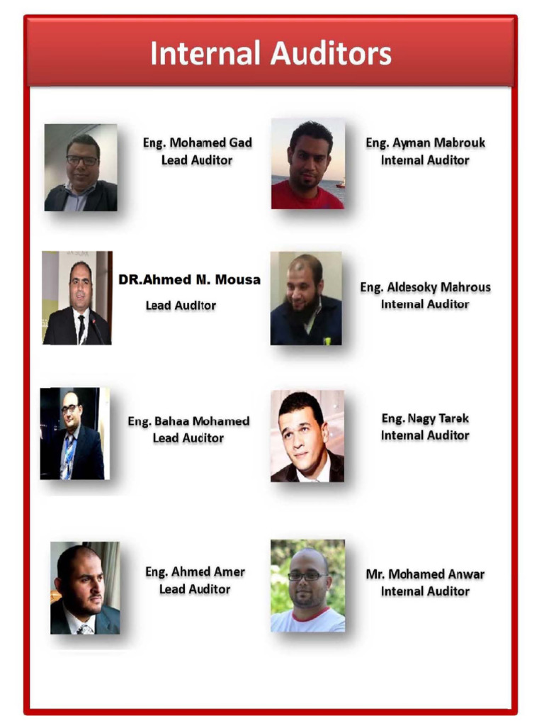 Internal Auditors List | PDF