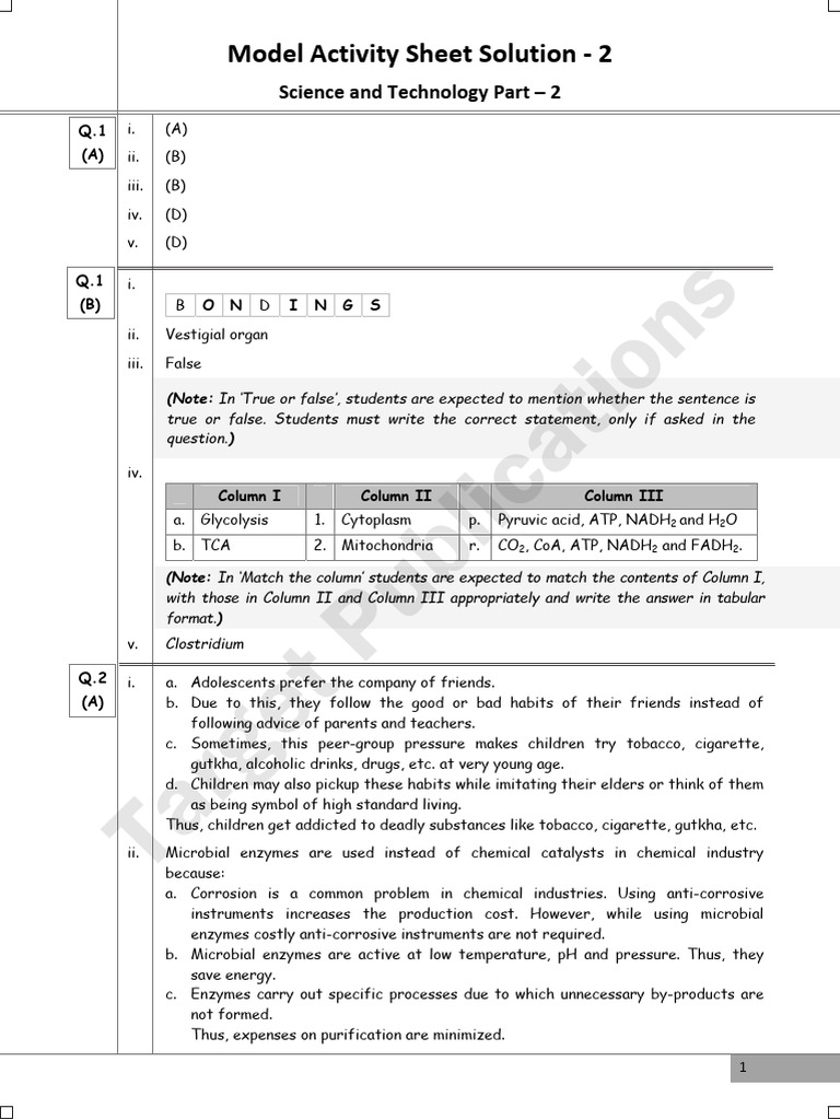S2 Std. 10th (EM - SM) - Science and Technology Part - 2 - Solutions of ...