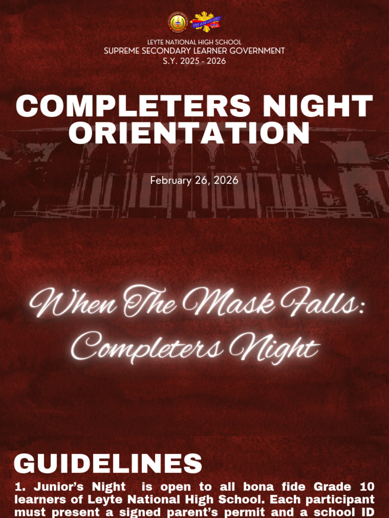 Completers Night Orientation | PDF