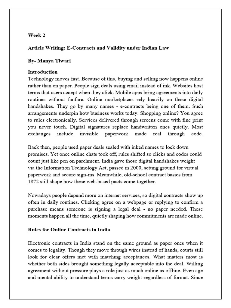 Article Writing_ManyaTiwari | PDF