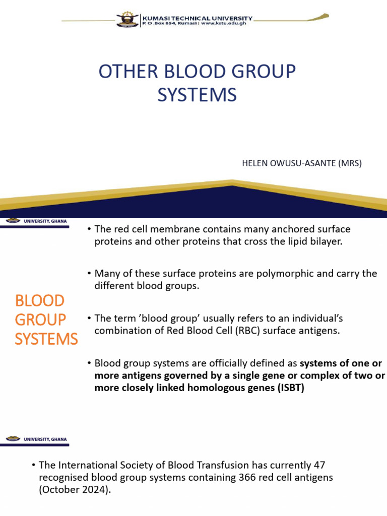 Other Blood Group Systems 2026 | PDF | Blood Type | Antibody