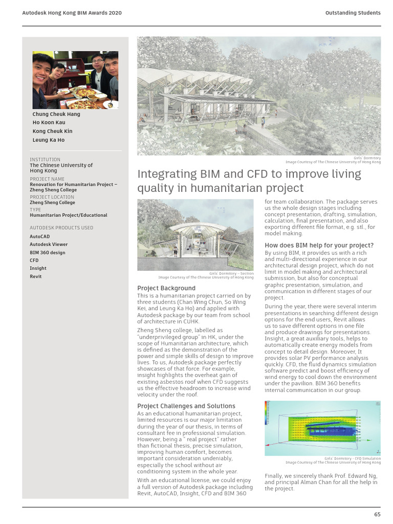 Outstanding Student Project Abstract CUHK | PDF | Autodesk Revit | Autodesk