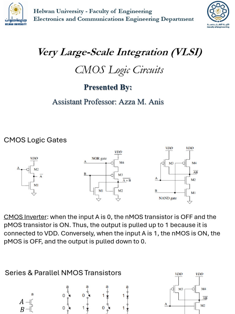 VLSI - 1 CMOS Logic Circuits | PDF | Cmos | Integrated Circuit