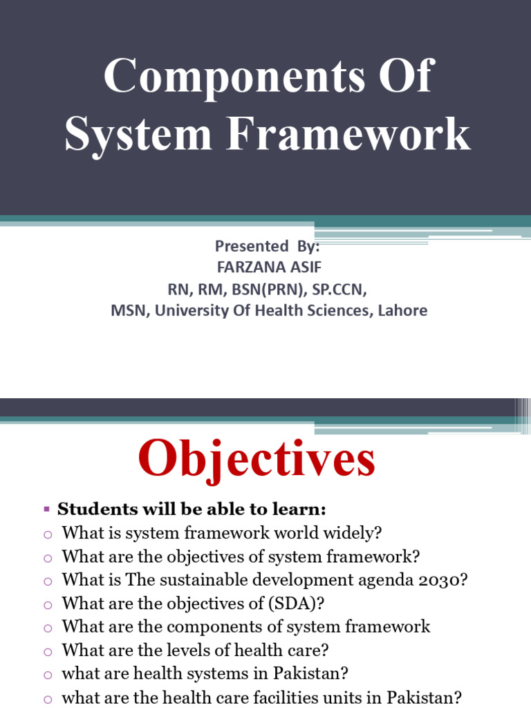 Unit 3 (2) Discuss The Components of System Framework | PDF | Health ...