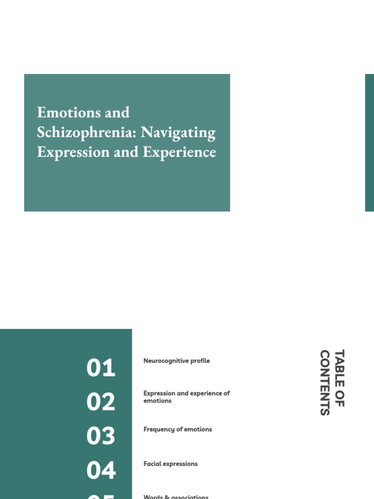 Schizophrenia and Emotions | PDF | Memory | Working Memory