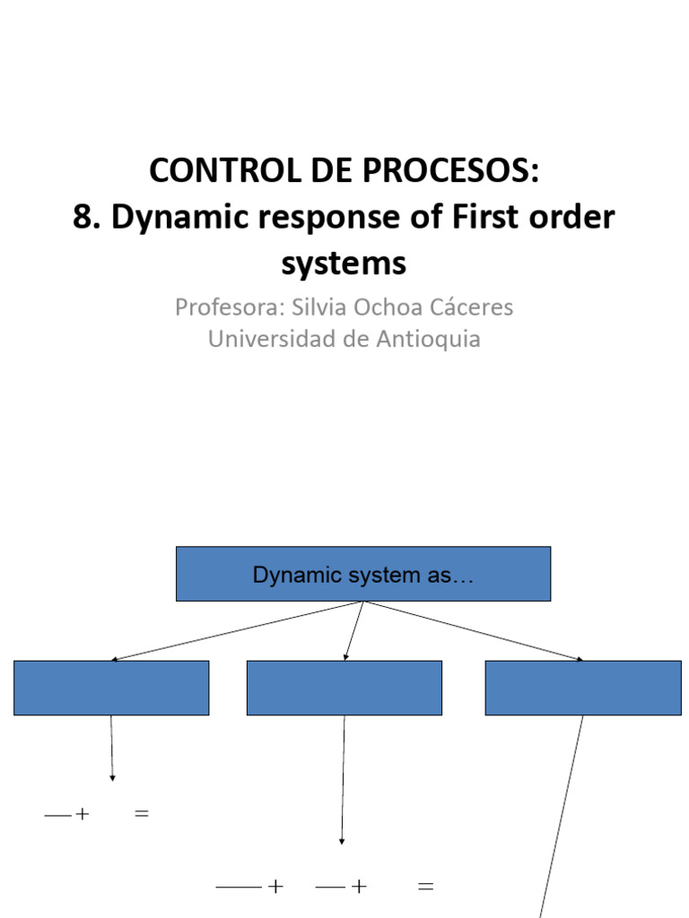 8. Dynamicresponse of First Order Systems (1) | PDF | Laplace Transform ...