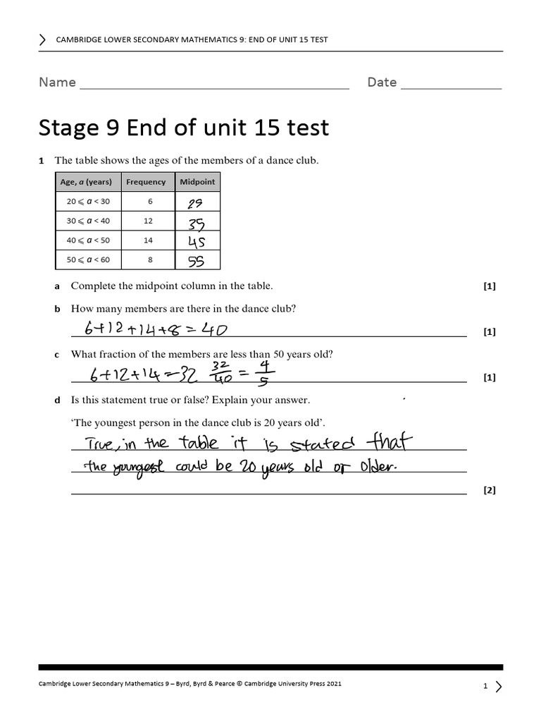 Unit 15 End-Of-unit Test | PDF