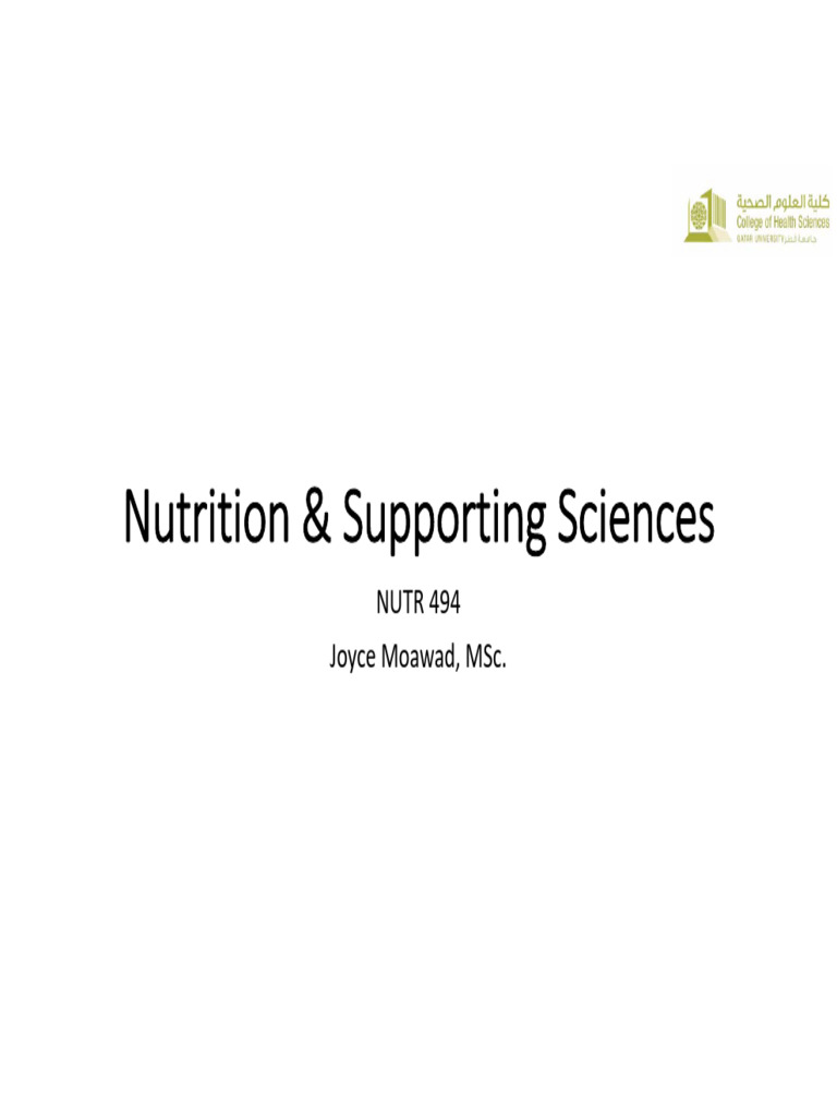 Topic B - Nutrition and Supporting Sciences | PDF | Nutrients | Lipid
