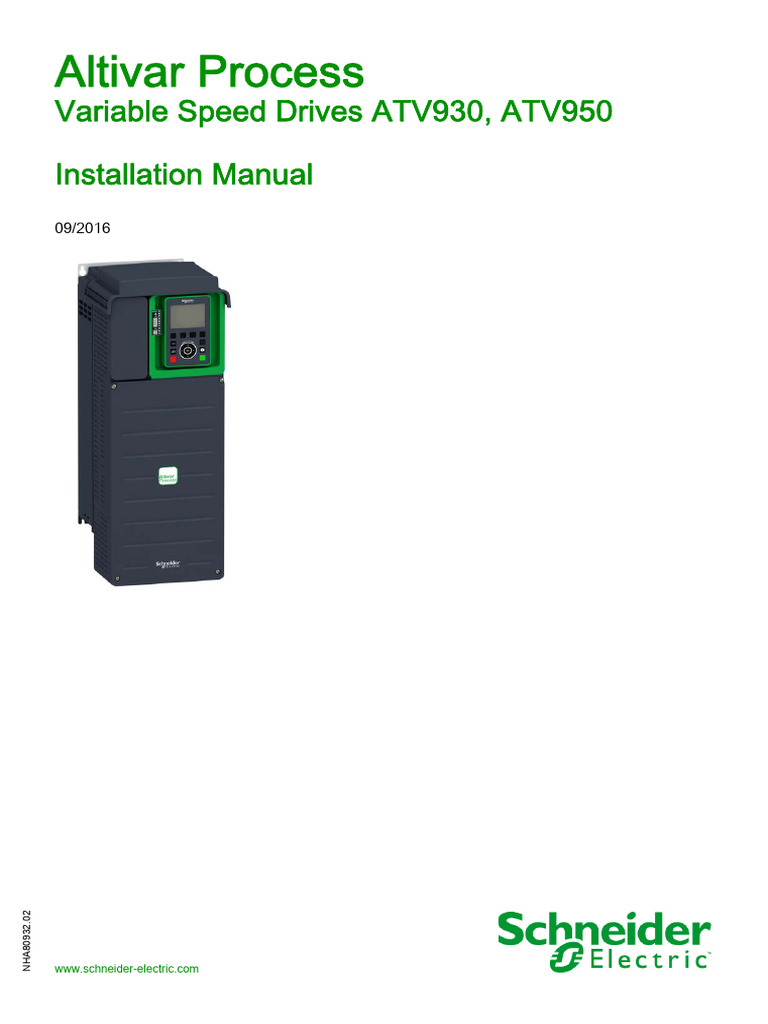 Altivar Process: Variable Speed Drives ATV930, ATV950 Installation ...