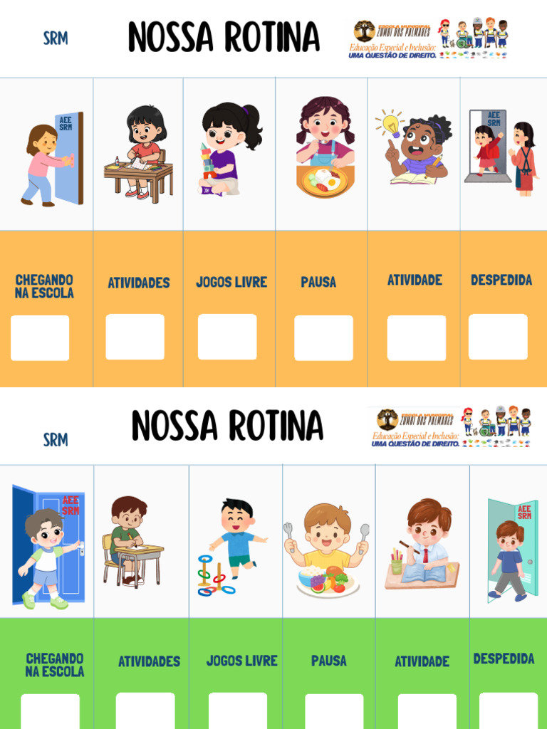 Rotina Divertida Do Dia A4 Ilustrado Azul - 20260308 - 220725 - 0000 | PDF