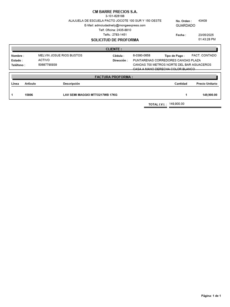 PROFORMA | PDF