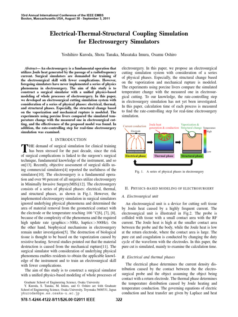 Electrical-Thermal-structural Coupling Simulation For Electrosurgery ...
