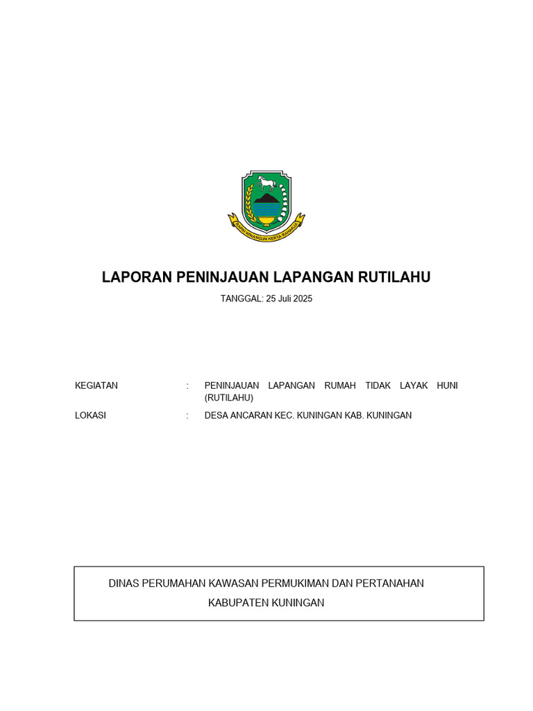 Lap. Hasil Peninjauan Rutilahu Ds. Ancaran | PDF