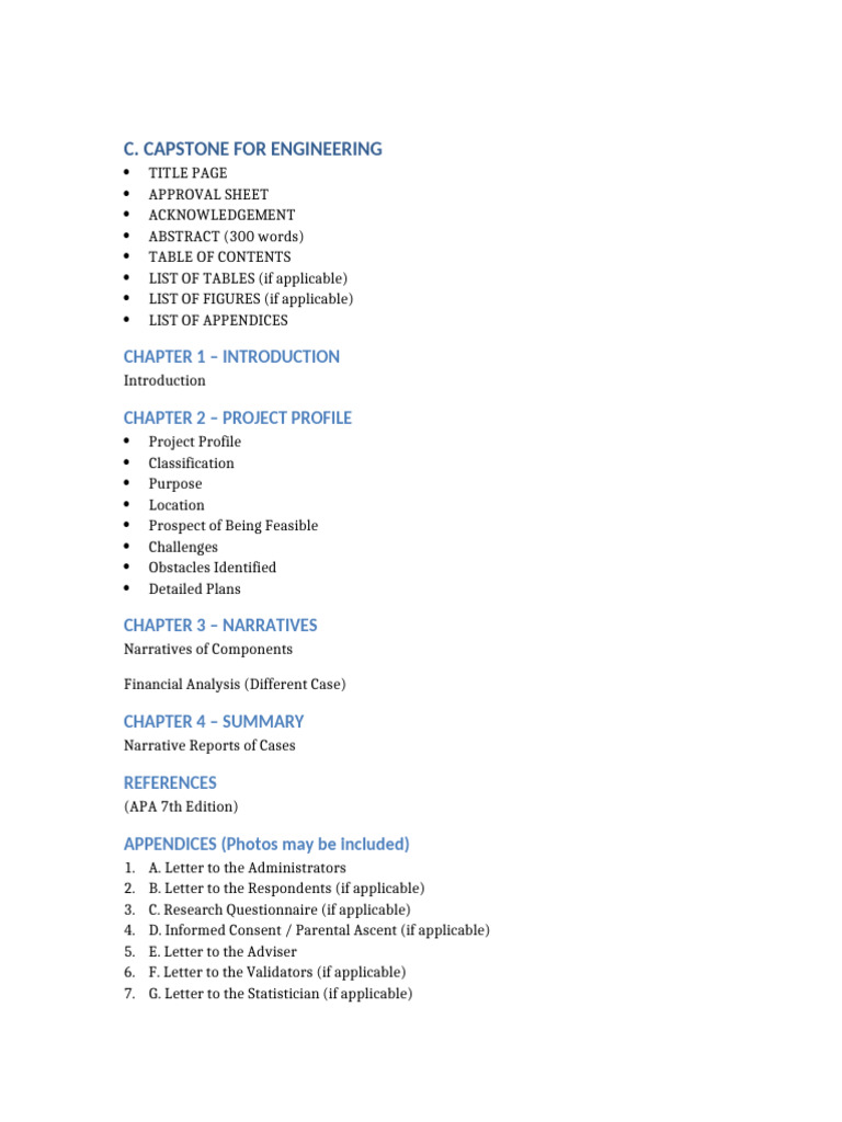 Capstone Template For Engineering | PDF